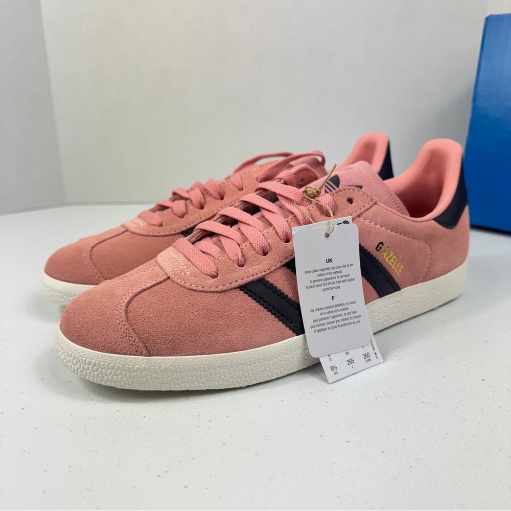 Adidas Gazelle Athletic Sneakers Shoes Pink Black White JH5388 Men - Picture 4 of 6